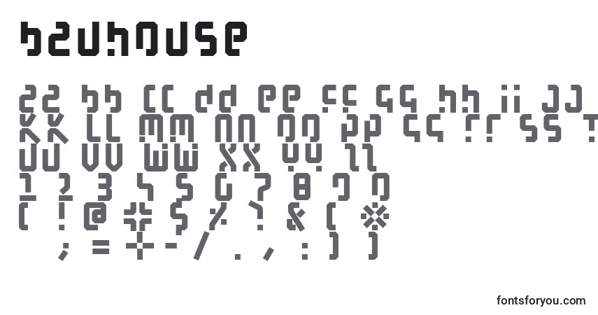 A fonte Bauhouse – alfabeto, números, caracteres especiais