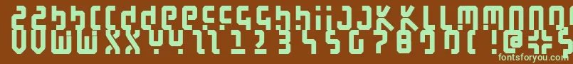 Bauhouse Font – Green Fonts on Brown Background