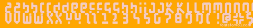 Bauhouse Font – Pink Fonts on Orange Background