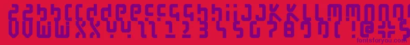 Bauhouse Font – Purple Fonts on Red Background