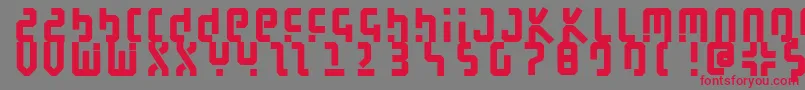 フォントBauhouse – 赤い文字の灰色の背景