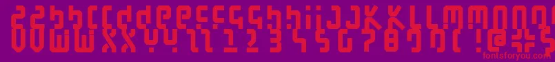 フォントBauhouse – 紫の背景に赤い文字