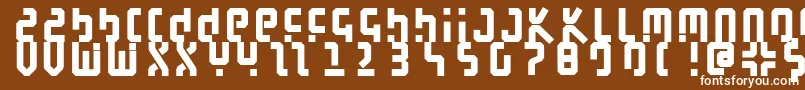 Bauhouse Font – White Fonts on Brown Background