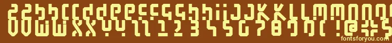 Bauhouse Font – Yellow Fonts on Brown Background