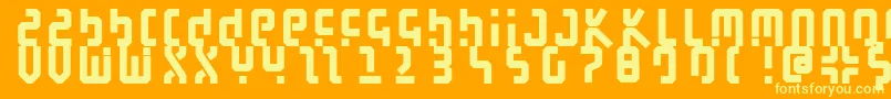 Bauhouse Font – Yellow Fonts on Orange Background