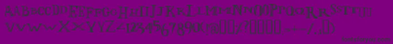 LolivierIrregular Font – Black Fonts on Purple Background