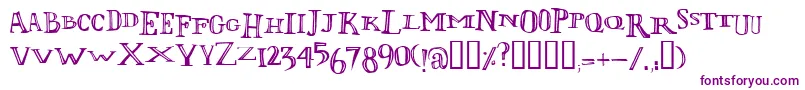 LolivierIrregular Font – Purple Fonts on White Background