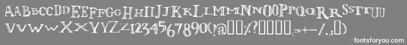 LolivierIrregular Font – White Fonts on Gray Background