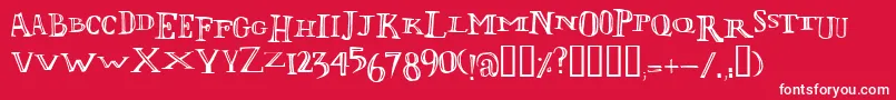 LolivierIrregular Font – White Fonts on Red Background