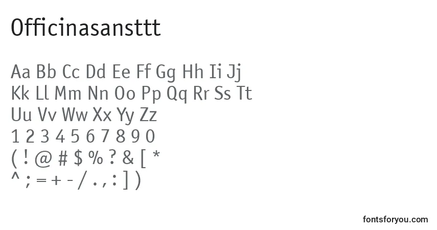 Шрифт Officinasansttt – алфавит, цифры, специальные символы