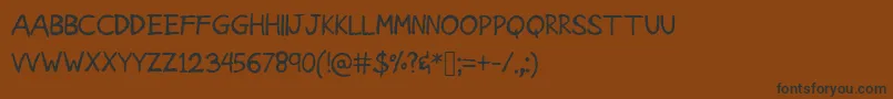 AmericanGrunge-Schriftart – Schwarze Schriften auf braunem Hintergrund