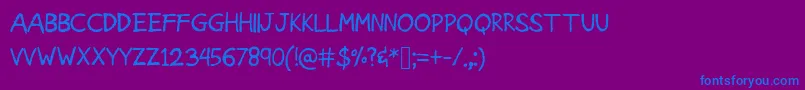 Шрифт AmericanGrunge – синие шрифты на фиолетовом фоне