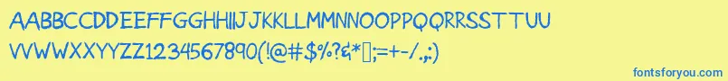 Шрифт AmericanGrunge – синие шрифты на жёлтом фоне