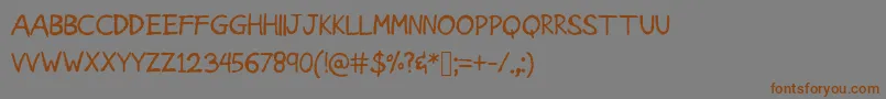 AmericanGrunge Font – Brown Fonts on Gray Background