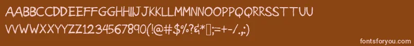 AmericanGrunge Font – Pink Fonts on Brown Background