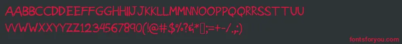 AmericanGrunge Font – Red Fonts on Black Background