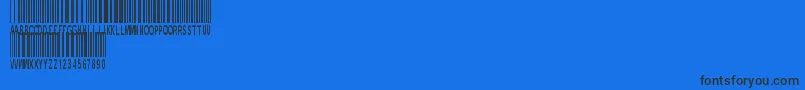 NewBarcodeFontTfb Font – Black Fonts on Blue Background