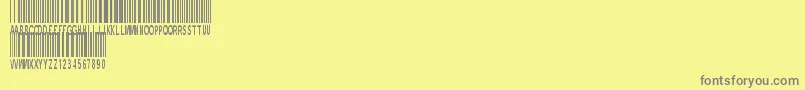 Шрифт NewBarcodeFontTfb – серые шрифты на жёлтом фоне