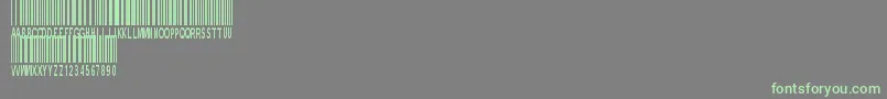 Czcionka NewBarcodeFontTfb – zielone czcionki na szarym tle