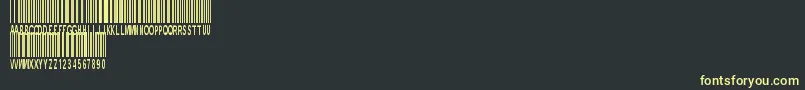 NewBarcodeFontTfb Font – Yellow Fonts on Black Background