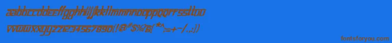 BitlinglipikaBolditalic Font – Brown Fonts on Blue Background