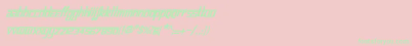 BitlinglipikaBolditalic-Schriftart – Grüne Schriften auf rosa Hintergrund