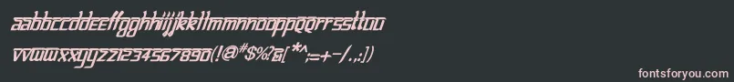 フォントBitlinglipikaBolditalic – 黒い背景にピンクのフォント