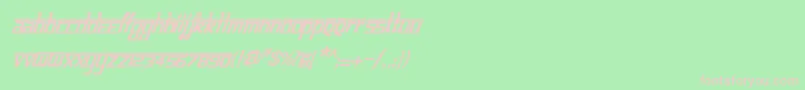 BitlinglipikaBolditalic-Schriftart – Rosa Schriften auf grünem Hintergrund