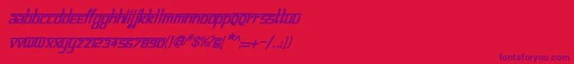 Шрифт BitlinglipikaBolditalic – фиолетовые шрифты на красном фоне