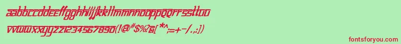 Fonte BitlinglipikaBolditalic – fontes vermelhas em um fundo verde