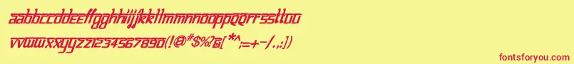 BitlinglipikaBolditalic-Schriftart – Rote Schriften auf gelbem Hintergrund