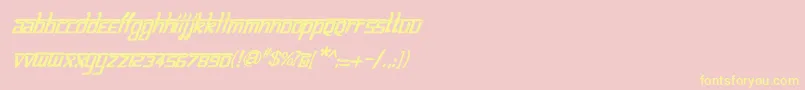BitlinglipikaBolditalic Font – Yellow Fonts on Pink Background