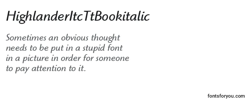 HighlanderItcTtBookitalic フォントのレビュー