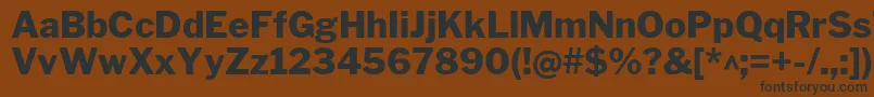 LibrefranklinExtrabold Font – Black Fonts on Brown Background
