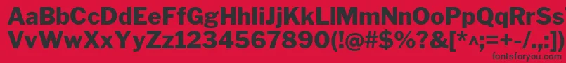 LibrefranklinExtrabold Font – Black Fonts on Red Background