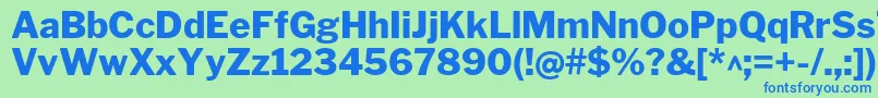 LibrefranklinExtrabold Font – Blue Fonts on Green Background