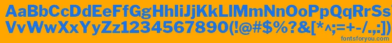 LibrefranklinExtrabold Font – Blue Fonts on Orange Background