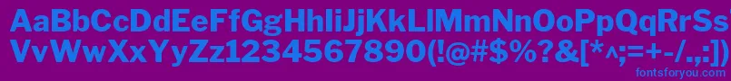 LibrefranklinExtrabold Font – Blue Fonts on Purple Background