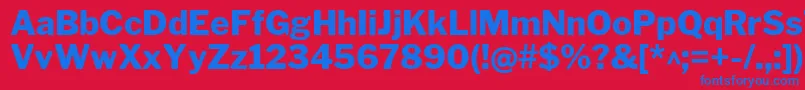 LibrefranklinExtrabold Font – Blue Fonts on Red Background