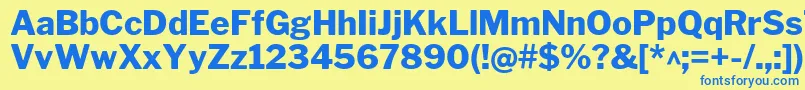 LibrefranklinExtrabold Font – Blue Fonts on Yellow Background
