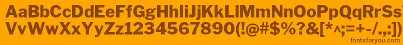 LibrefranklinExtrabold Font – Brown Fonts on Orange Background