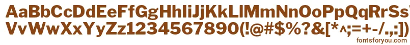 LibrefranklinExtrabold-fontti – ruskeat fontit valkoisella taustalla