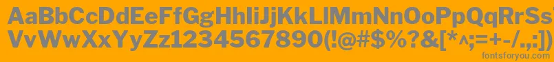 LibrefranklinExtrabold Font – Gray Fonts on Orange Background