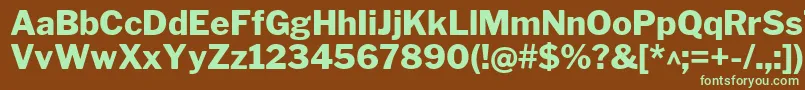 LibrefranklinExtrabold Font – Green Fonts on Brown Background
