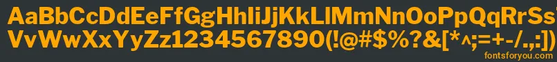 LibrefranklinExtrabold Font – Orange Fonts on Black Background