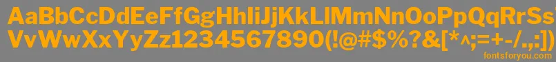 LibrefranklinExtrabold Font – Orange Fonts on Gray Background