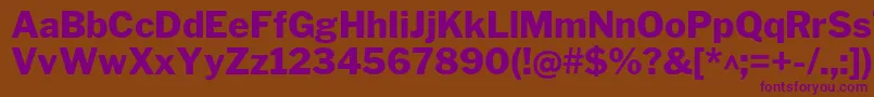 LibrefranklinExtrabold Font – Purple Fonts on Brown Background