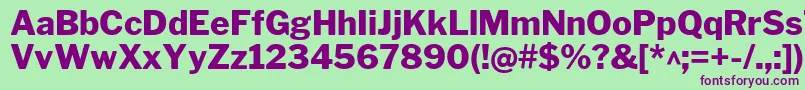 LibrefranklinExtrabold Font – Purple Fonts on Green Background