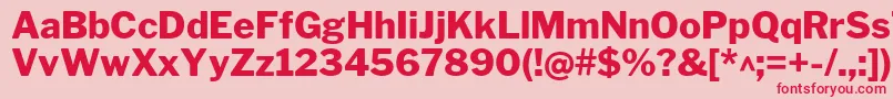LibrefranklinExtrabold Font – Red Fonts on Pink Background