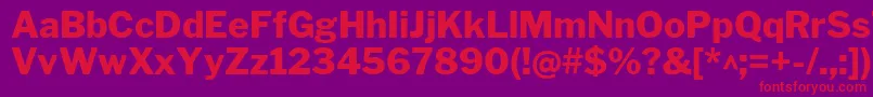 LibrefranklinExtrabold Font – Red Fonts on Purple Background